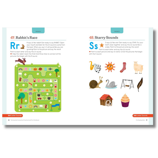 The Essential Homeschool Preschool and Pre-K Workbook: 135 Fun Curriculum-Based Activities to Build Pre-Reading, Pre-Writing, and Early Math Skills!